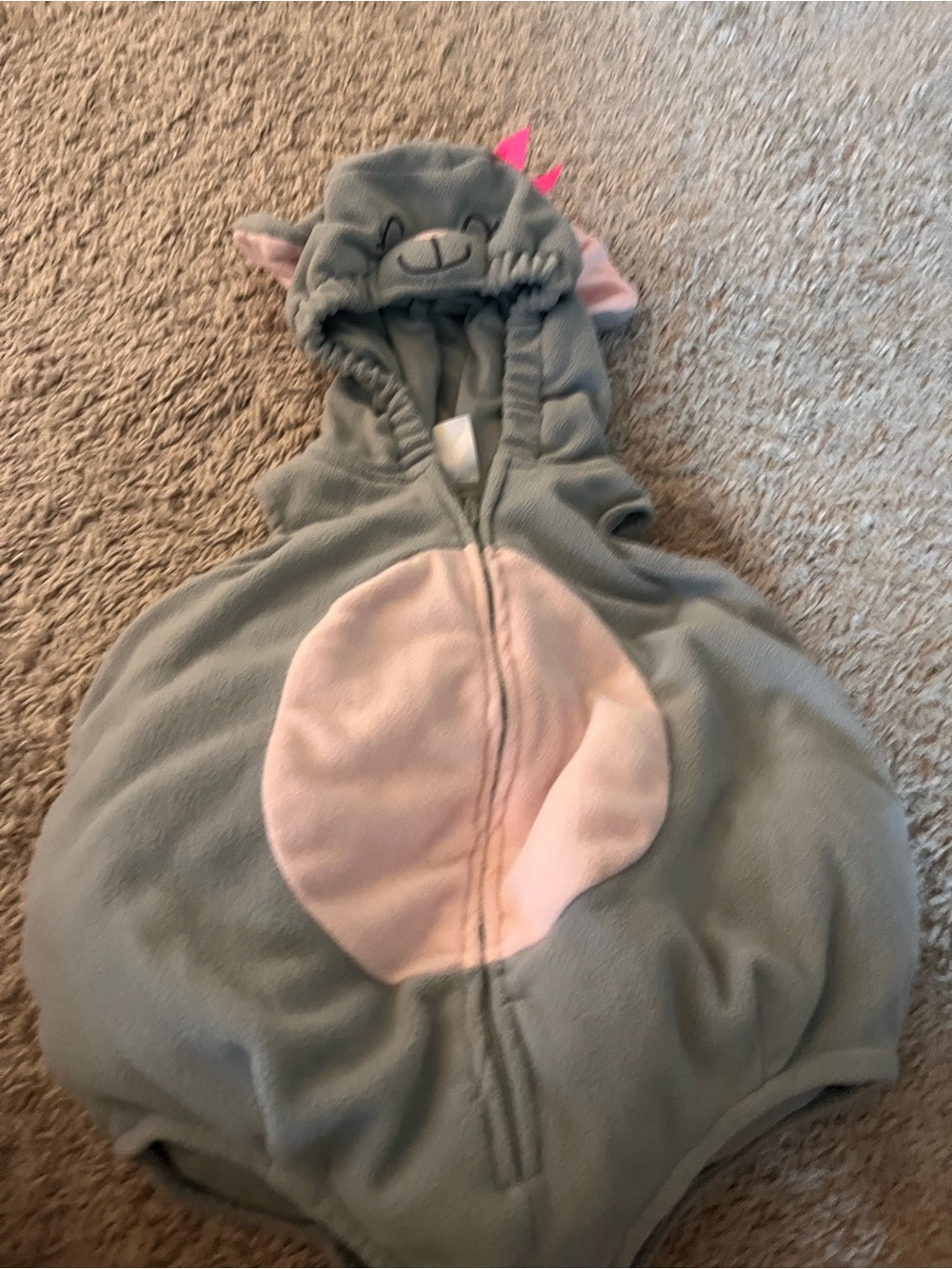 Carter's Light Gray Mouse costume